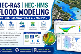 perform hec ras hec hms flood modeling gis and watershed analysis