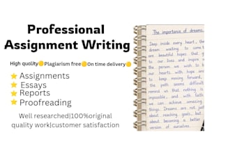 write professional assignments,essays and reports