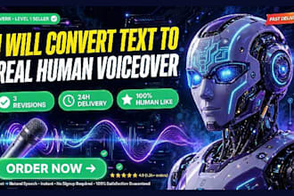 convert text to speech with realistic human like ai voiceover