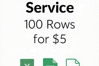 accurate data entry, excel and google sheets work