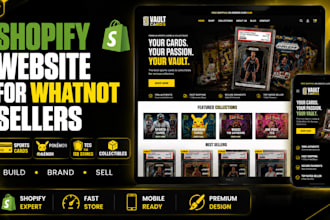 build a shopify website for whatnot sellers, sports card shops and tcg stores