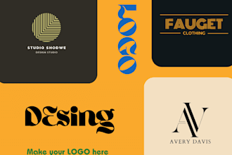 modern minimalist custom business logo design