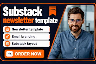 design substack newsletter substack template email branding custom layout
