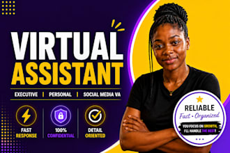 be your creative virtual assistant, executive assistant va, social media manager