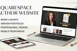design squarespace author website writer website author book launch book website