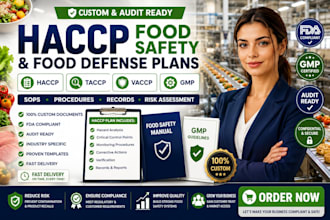 make haccp taccp vaccp food safety food defense plans gmp sops procedures