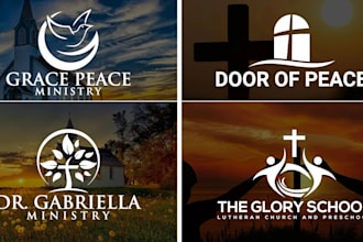 design a modern church christian ministry logo