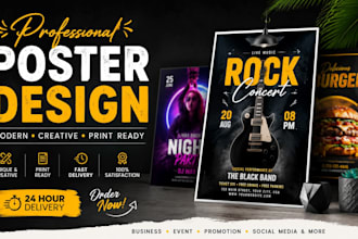 create morden and professional posters design for you work