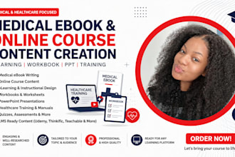 medical ebook online course content, elearning workbook ppt, healthcare training
