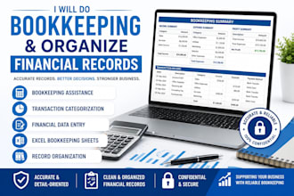 do bookkeeping and organize financial records