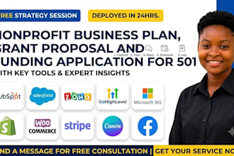write a nonprofit business plan grant proposal and funding application for 501