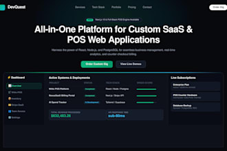 build full stack saas app or pos in nextjs react