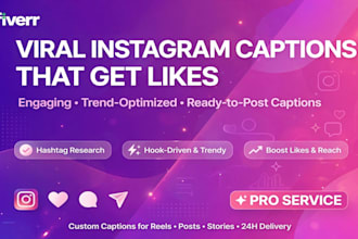 write engaging instagram captions and viral youtube descriptions with hashtags
