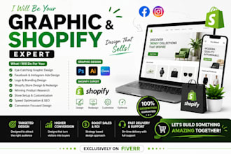 design shopify store and graphics