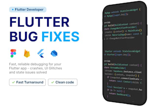 convert figma designs to flutter UI, fix complex bugs and integrate apis