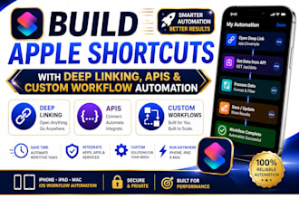 build advance ios automation deep linking apis apple shortcut workflow