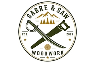 create a custom saw and woodworking logo design