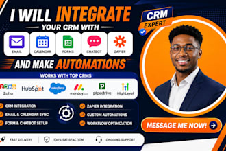 integrate your crm with email calendar forms chatbot zapier and make automations