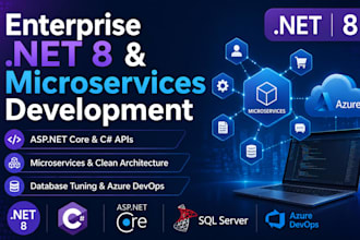 build enterprise net 8 microservices and rest apis