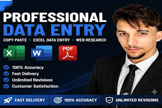 do accurate data entry copy paste and web research