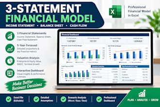build a 3 statement financial model and forecast in excel