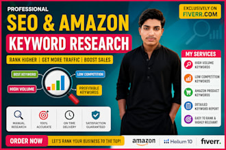 do SEO and amazon keyword research and competitor analysis