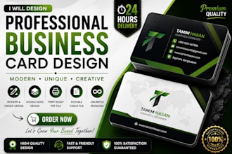 design modern professional business card visiting card and