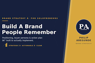 create a brand strategy and positioning plan for your personal brand
