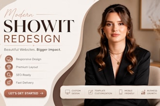 redesign showit website, customize showit template