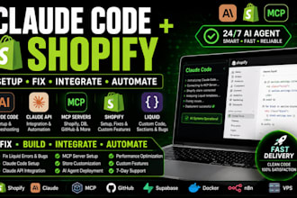setup claude code shopify website fix claude api shopify liquid mcp claude agent