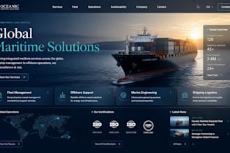 design maritime website for shipping marine offshore and logistics companies