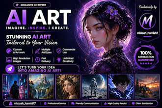 design high quality ai art fantasy and digital illustrations