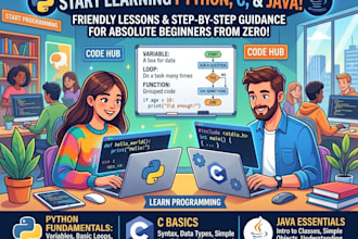 do basic java, c, python programming help and data entry