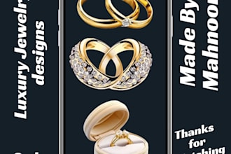 create photorealism 3d jewelry render for ecommerce