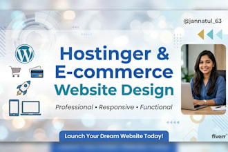 design hostinger ecommerce store and business website