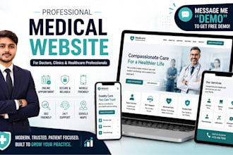 design a professional medical, healthcare, doctor and clinic websites