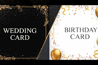 design elegant wedding invitation and birthday card