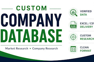 build a custom company database for research, sales, and investment