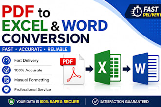 convert PDF to excel and word accurately