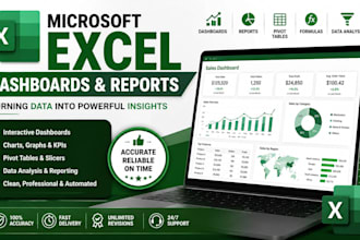 create a professional microsoft excel dashboard and report