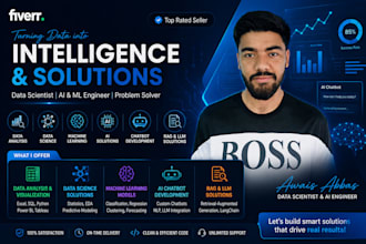 develop advanced machine learning,data science solutions and tutoring
