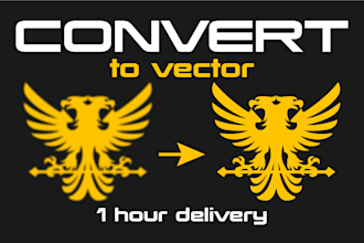 manually vectorize, redraw, convert image to vector in ai, svg, eps