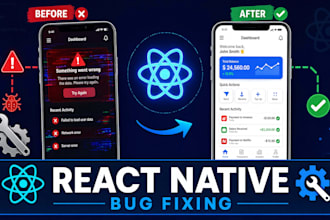 fix bugs and UI errors in react native app