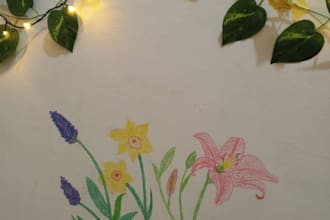 create handmade digital floral wall art for your home decor