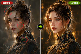 fix, enhance and professionally edit ai generated images