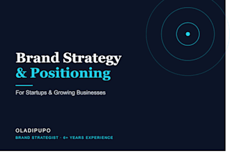 create a brand strategy  for your startup or business