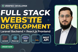 do website development as full stack laravel and react js