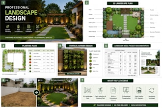 do  garden design and plants suggestion and plan