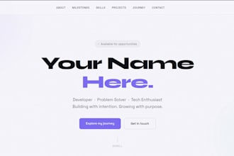 design a modern, fully customizable portfolio website