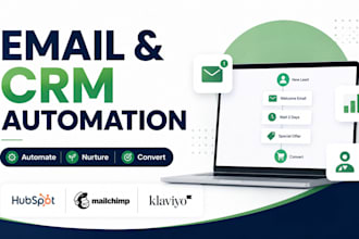 setup hubspot, mailchimp CRM and email automation